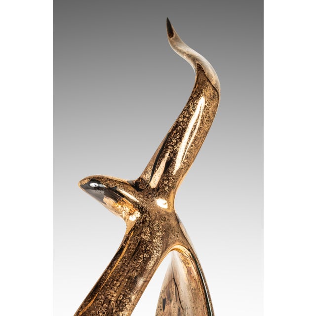 Mid-Century Modern Acid Etched Seagull Bird in Flight Table Sculpture in Porcelain, Usa, C. 1980s For Sale - Image 15 of 18