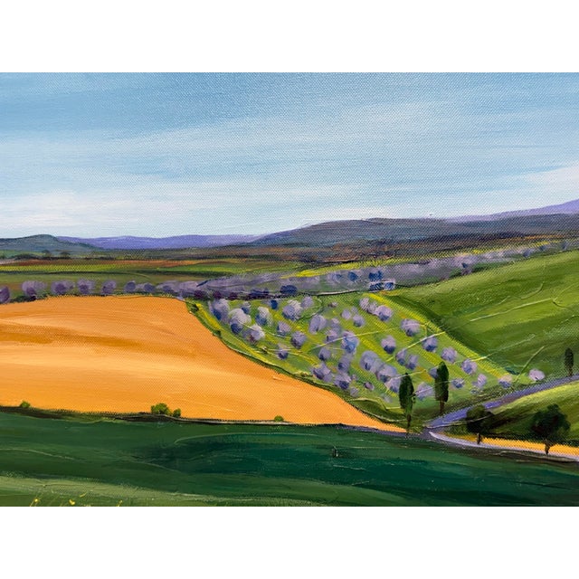 2000 - 2009 Jennifer Vranes “Heart of Chianti” Three Panel Landscape Original Painting For Sale - Image 5 of 12