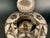 Vintage Yemeni Concertina Lantern Tinned Filigree Accordion Hanging Lamp Jeweled For Sale - Image 14 of 17