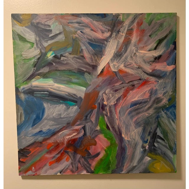 A space odyssey of abstract exploration signed and dated by the artist.