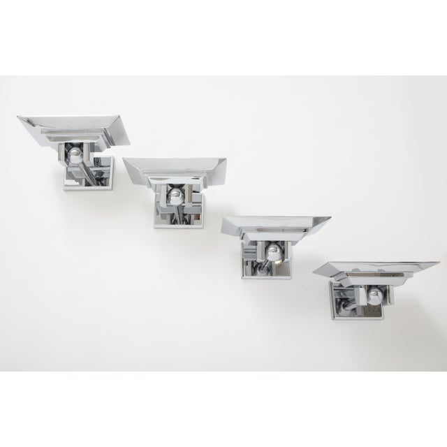 Contemporary Minimalist Polished Chrome Sconce by Boyd Lighting For Sale - Image 3 of 13