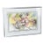 1989 Signed Abstract Floral Watercolor in New Silver-Tone Frame For Sale