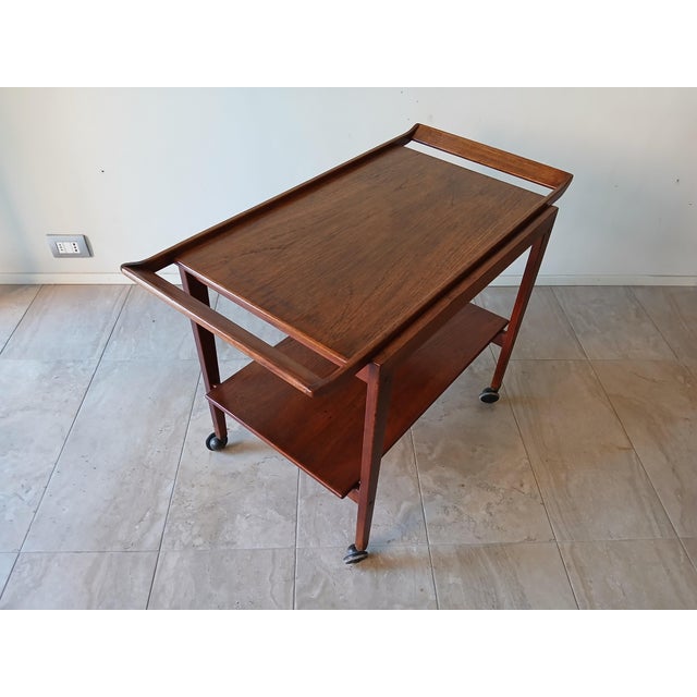 Vintage Danish Trolley with Removable Tray from Soborg Mobler, 1960s For Sale - Image 13 of 13