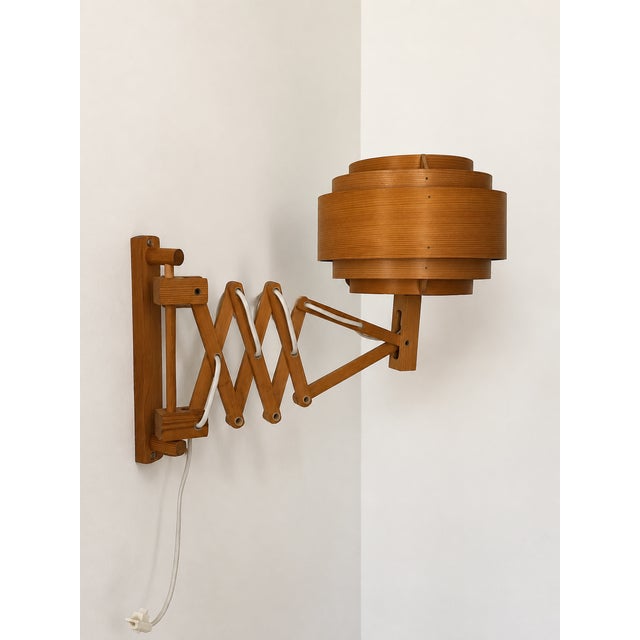 Vintage Pine Slat Wall Light by Hans Agne Jakobsson, Sweden, 1970 For Sale - Image 3 of 10