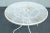 White Vintage Wrought Iron Round Patio, Garden Dining Table For Sale - Image 8 of 13