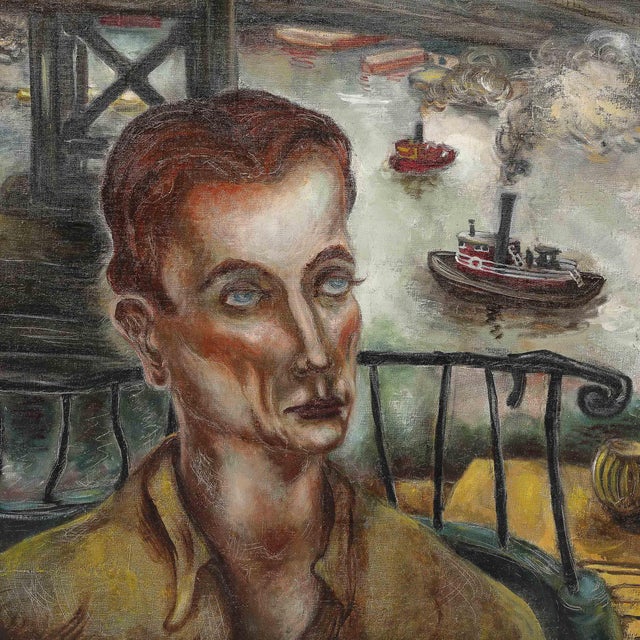 Modernist Oil on Canvas Painting "The Immigrant" Signed Hida Coates Altschule For Sale In New York - Image 6 of 18