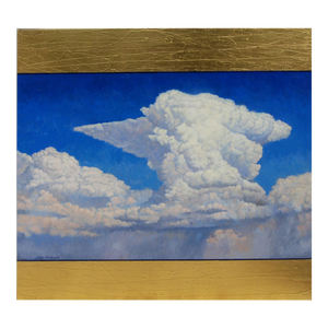 "Dream A Little Dream" Contemporary Cloudscape Oil Painting with Gold Leaf by Allan Rodewald