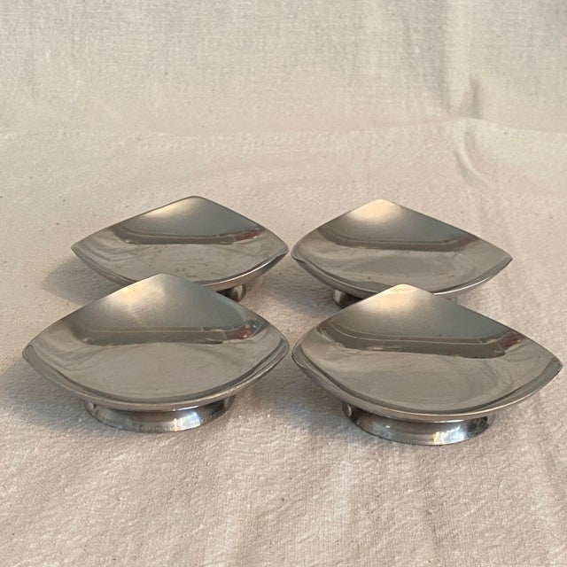 Danish Modern Stainless Steel Denmark 4 Candle Holders and 4 Tea Light Holders - Set of 8 For Sale - Image 9 of 12