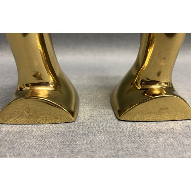 Brass Duck Bookends From Virginia Metalcrafters - A Pair For Sale - Image 10 of 11