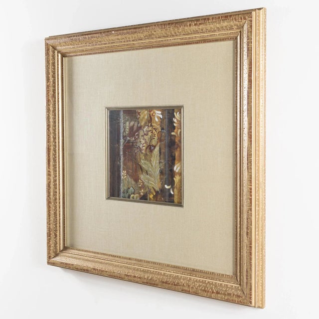 Contemporary Red and Brown Floral Framed Print For Sale - Image 3 of 4