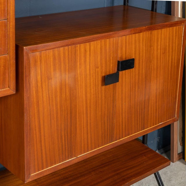 Vintage 20th Century Italian Teak Modular Wall Cabinet, 1960s For Sale - Image 11 of 18