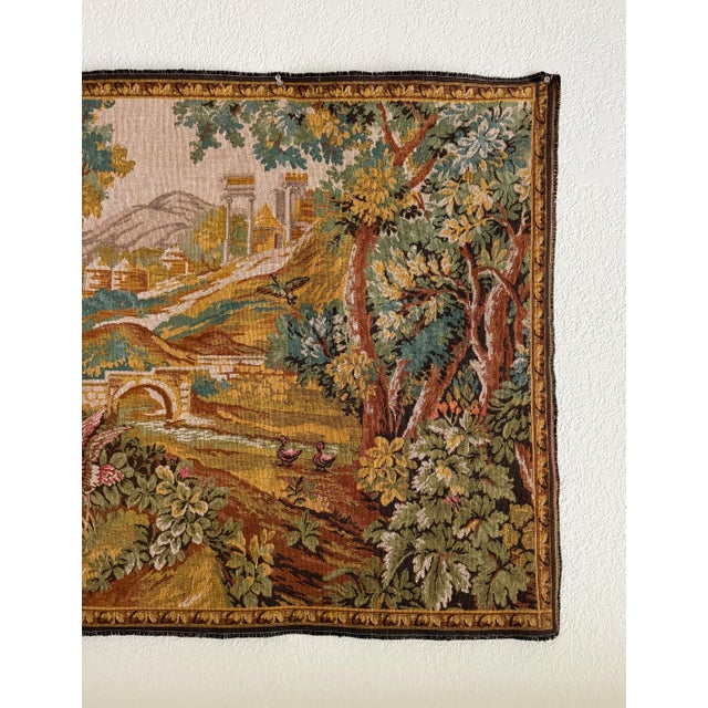French Verdure Tapestry, Mid-20th C Reproduction For Sale - Image 4 of 12