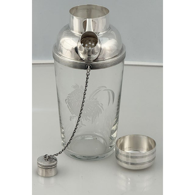 Silver English Cocktail Drinks or Martini Shaker With Cockerel by James Dixon & Sons For Sale - Image 8 of 9