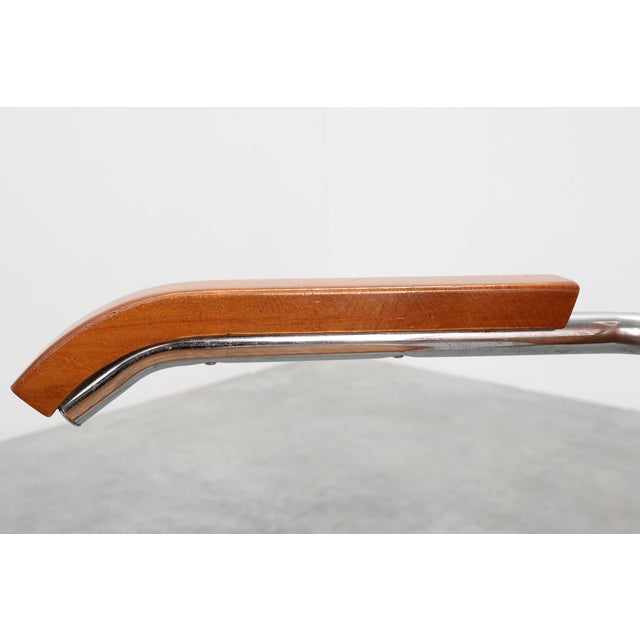 Italy / 1930 / chair / Tubular Steel, wood and Rattan / Bauhaus This chair features the classic cantilevered chrome-plated...