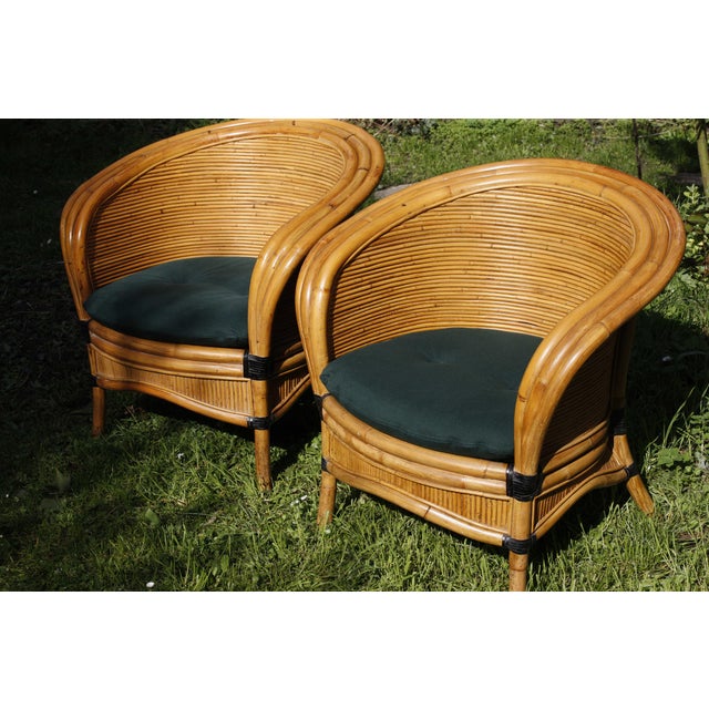 Bamboo Rattan Lounge Chairs from Rausch, Set of 3 For Sale - Image 14 of 15