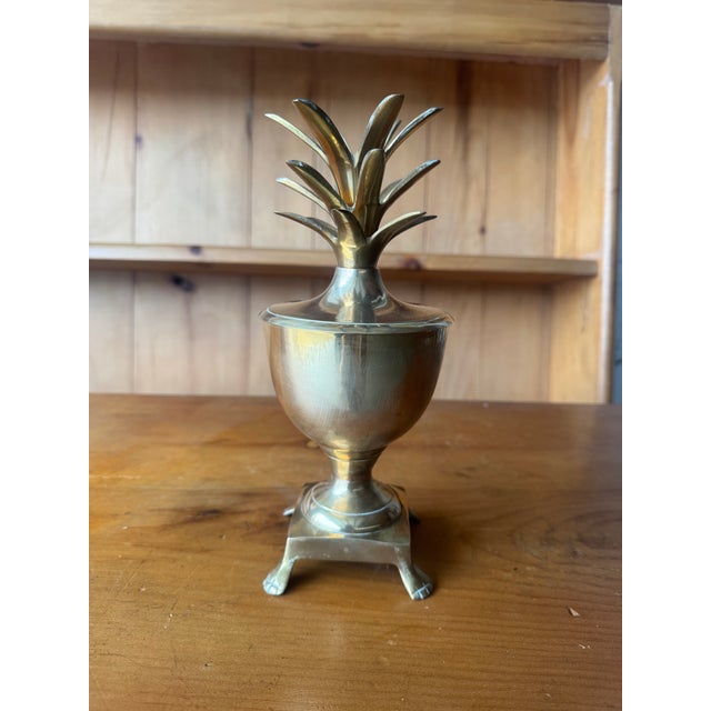 Mid 20th Century Mid Century Brass. Pineapple Urn For Sale - Image 5 of 6