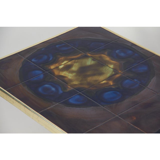 Coffee Table in Chromed Metal and Ceramic by Juliette Belarti, 1970s For Sale - Image 4 of 12