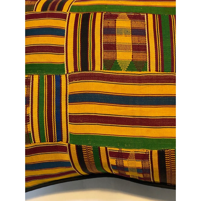 Vintage African Design Turkish Cotton Pillow This pillow is made from fabric that is based on a handwoven piece made from...