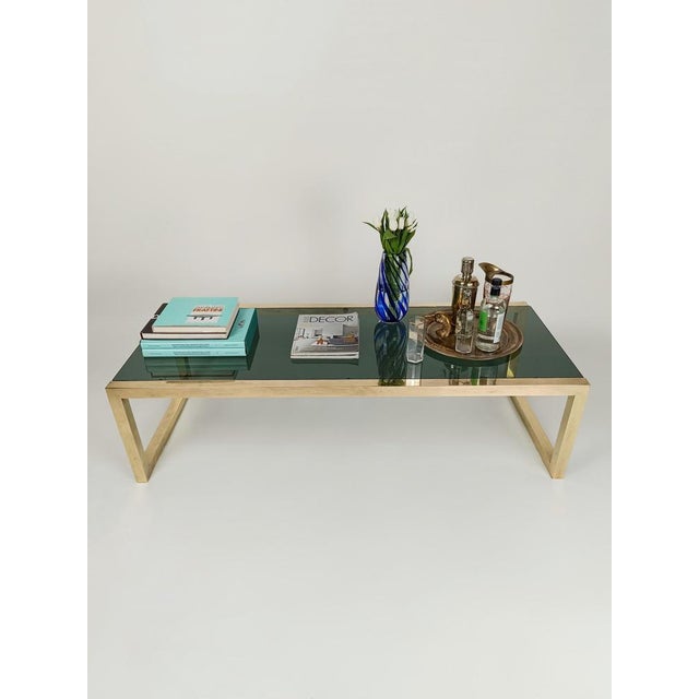 Romeo Rega Large Mid-Century Brass Coffee Table, Italy, 1970s For Sale - Image 4 of 18