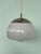 Italian Space Age Glass and Steel Pendant Lamp, 1960s For Sale - Image 6 of 16