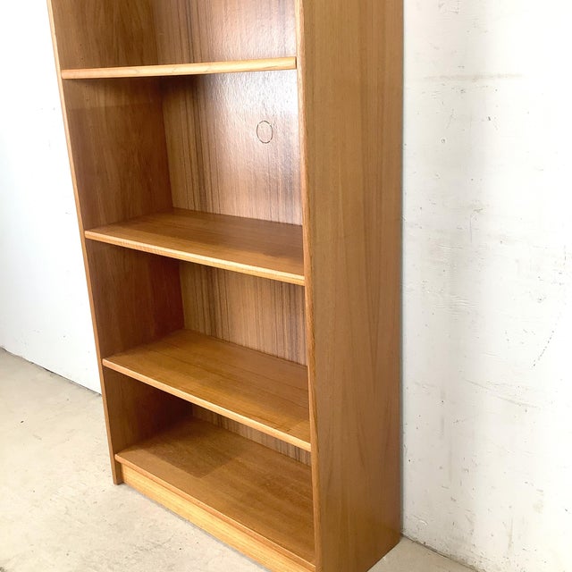 Dyrlund Scandinavian Modern Teak Open Bookcase Display Shelving Unit For Sale - Image 4 of 17