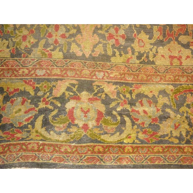 19th Century Green 19th Century Sultanabad Carpet Attributed to Ziegler and Co - 12'2" x 14'9" For Sale - Image 5 of 18