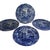 Set of 4 Vintage Authentic Copeland Spode Blue Italian Bread &amp; Butter Plate Made in England c.1950s. Each Approx. 3/4"...