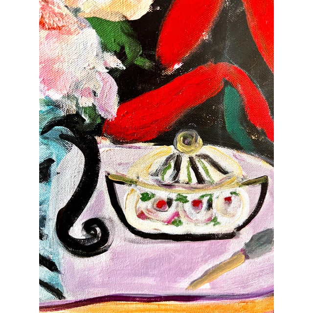 "My Matisse #2" Original Fauvist Expressionist Acrylic Painting by Sandy Welch For Sale - Image 4 of 4