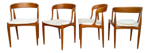 Danish Teak Dining Chairs by Johannes Andersen for Uldum Furniture Factory, 1960s, Set of 4