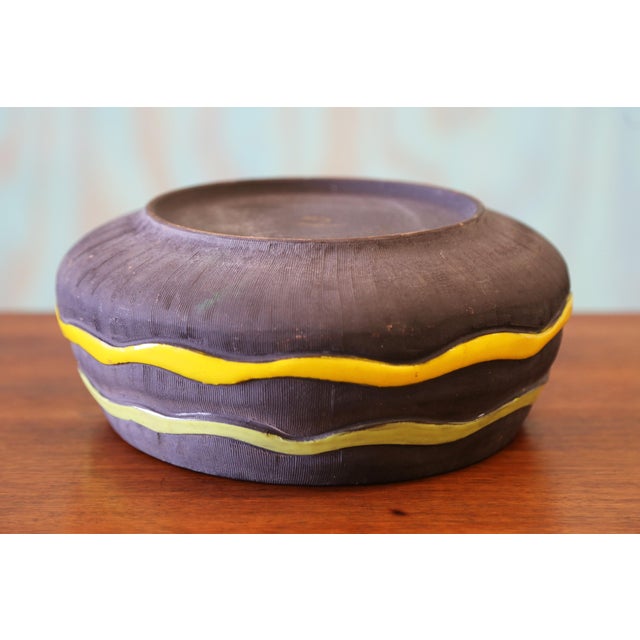 1950s 1950s Sica Vintage Italian Ceramic Bowl Planter Manner of Aldo Londi Bitossi For Sale - Image 5 of 6