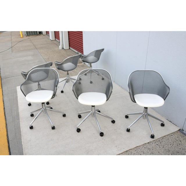 Italian Modern Antonio Citterio for B&b Italia Iuta White Swivel Desk Task Chair For Sale - Image 11 of 18