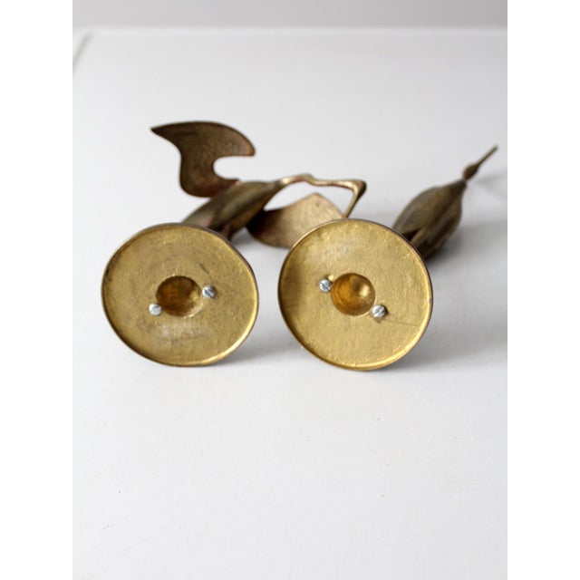 Mid Century Brass Bird Figures For Sale - Image 10 of 11