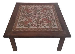 Hand Painted Ceramic Coffee Table from Paterna Majolica Dart, 1970s