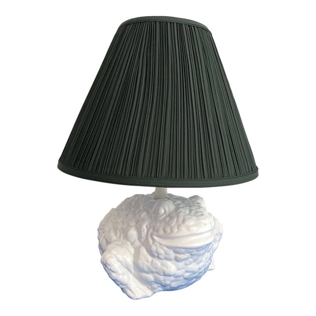 1960s Italian Toad Lamp & Shade For Sale