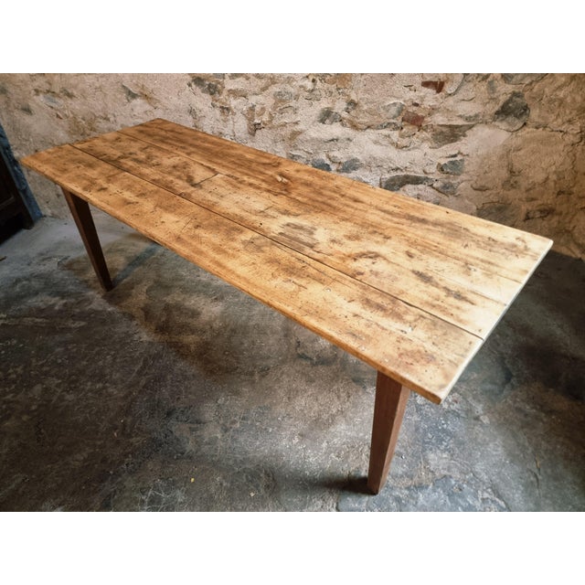 Antique French Country Dining Table with Oak Base & Pine Top, 1900s For Sale - Image 11 of 17