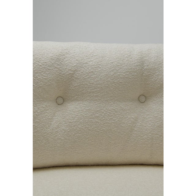 Brown Monte Carlo Three-Seater Sofa in White Bouclé from Ingvar Stockum, 1960s For Sale - Image 8 of 10