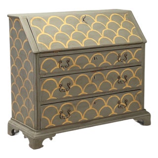 Mid-20th Century Lacquered Walnut Bureau For Sale