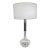 Port 68 Modern Nickel and Glass Charles Table Lamp For Sale