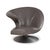 Parabolica Leather Armchair in Grey with Swivel Function by Leolux For Sale - Image 12 of 13