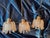Mid-Century Modern Pendant Lights in Brass and Amber-Colored Frosted Glass from Doria, Set of 3 For Sale - Image 8 of 15