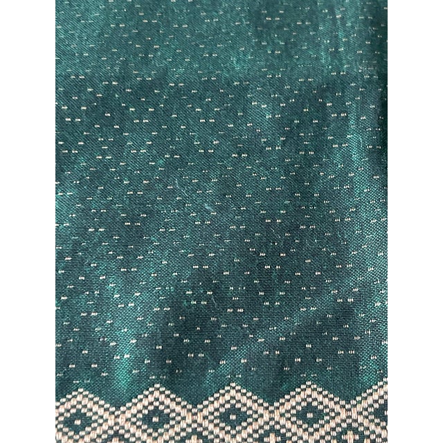 Shabby Chic Vintage Gold Silk Wool Brocade Table Cloth Throw For Sale - Image 3 of 7