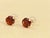 3.0 Carat Round Garnet Stud Post Earrings 14 Karat Yellow Gold For Sale In New York - Image 6 of 18