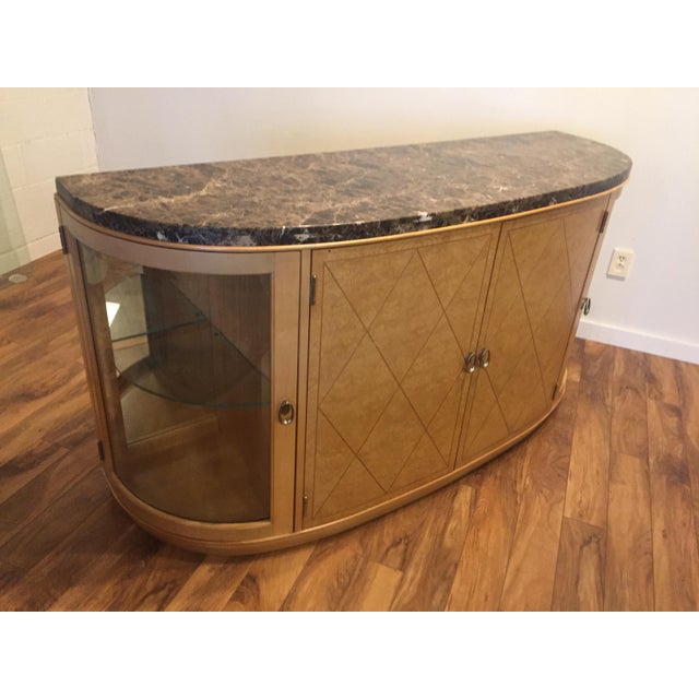 Thomasville Bogart Luxe Collection Burl Wood and Glass Buffet/Sideboard