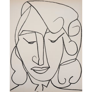 Françoise Gilot, Portrait de femme timide, Lithograph For Sale