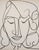 Françoise Gilot, Portrait de femme timide, Lithograph For Sale