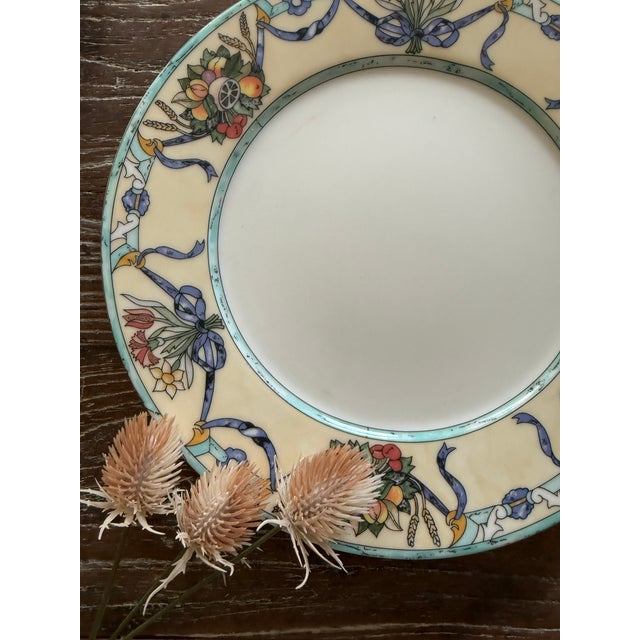 Villeroy & Boch 1990s Villeroy Boch Castellina 10 5/8 Inch Dinner Plates Citta Campagna Floral Fruit - Set of 6 For Sale - Image 4 of 7