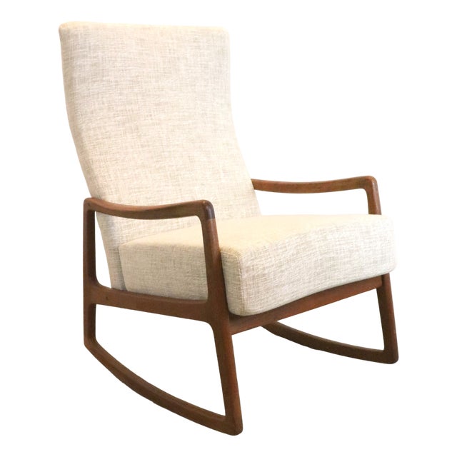 Vintage Rocking Chair attributed to Ole Wanscher for France & Søn / France & Daverkosen For Sale