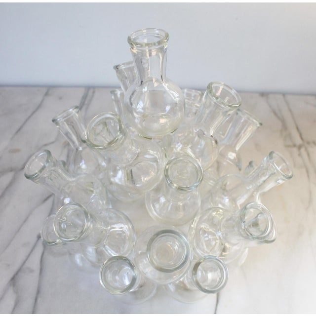 Boho Chic Vintage Glass Propagation Station Vase For Sale - Image 3 of 8