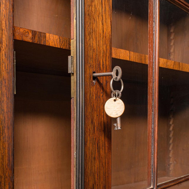 Antique Astragal Glazed Drawing Room Bookcase, English, Display Cabinet, Regency For Sale - Image 10 of 11