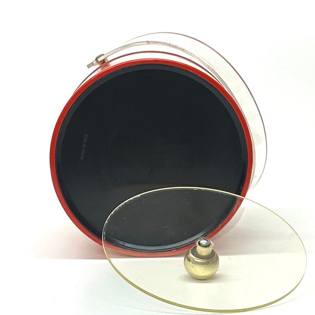 Plastic Engine Red & Gold-Trimmed Vintage Ice Bucket For Sale - Image 7 of 7